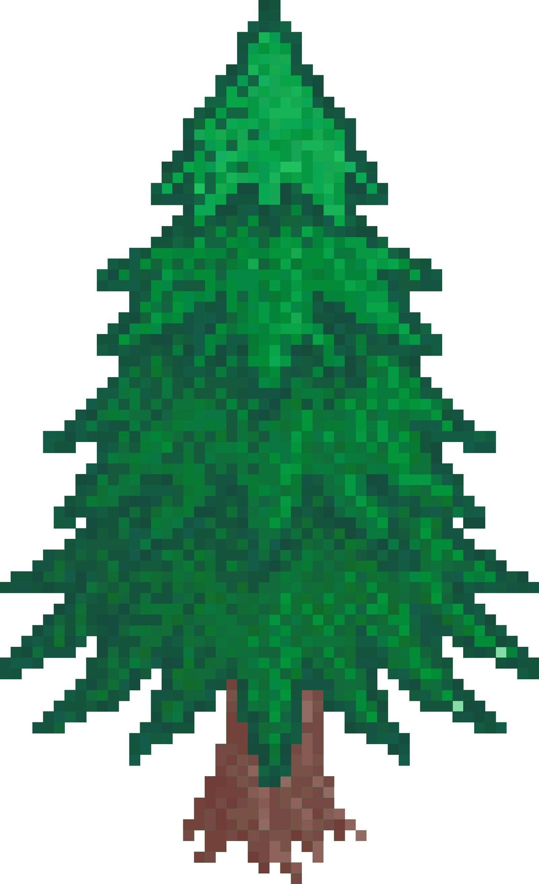 Pixel Pine Tree png transparent