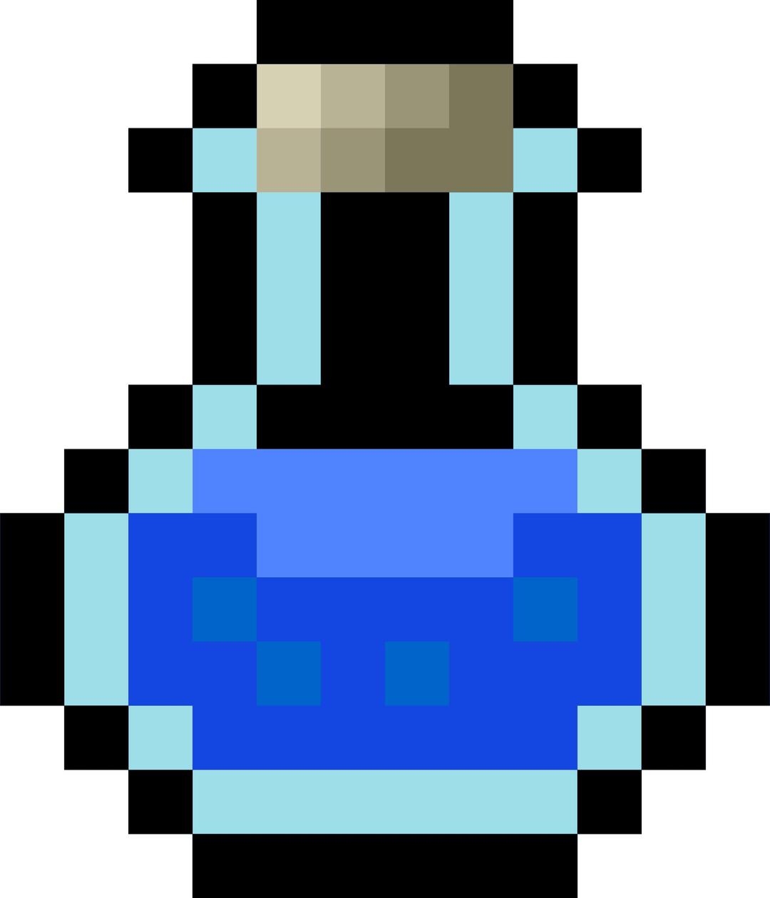 Pixel Potion Blue png transparent
