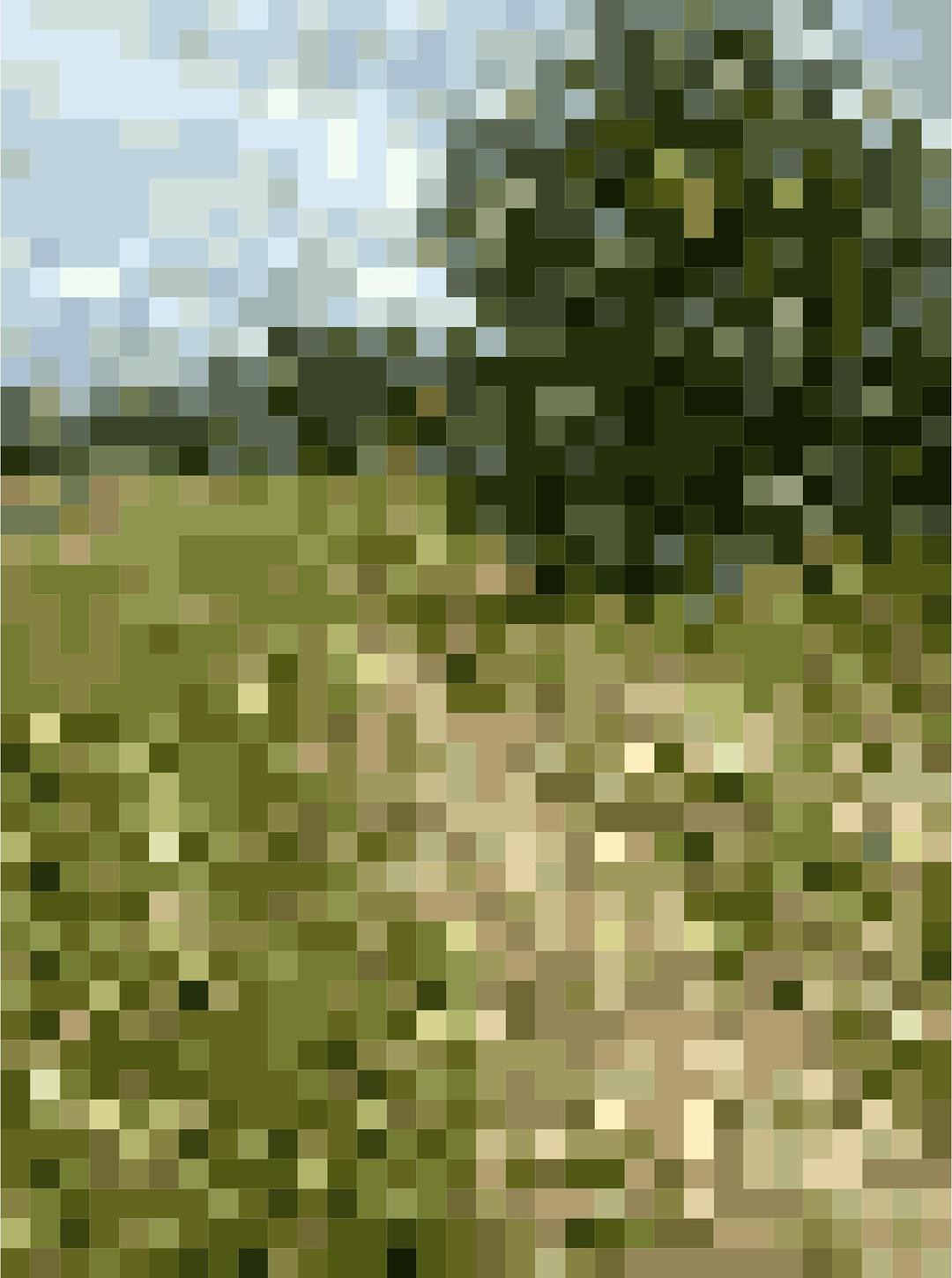 Pixellized Country Scene png transparent