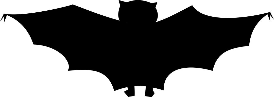 Plain Black Bat png transparent