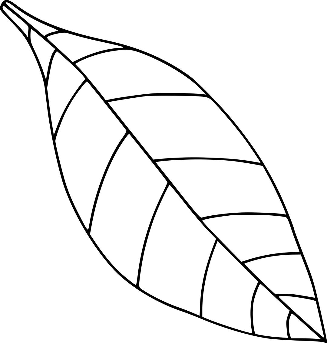 Plain single leaf png transparent