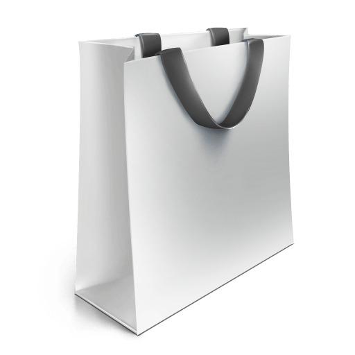 Plain White Luxury Shopping Bag png transparent