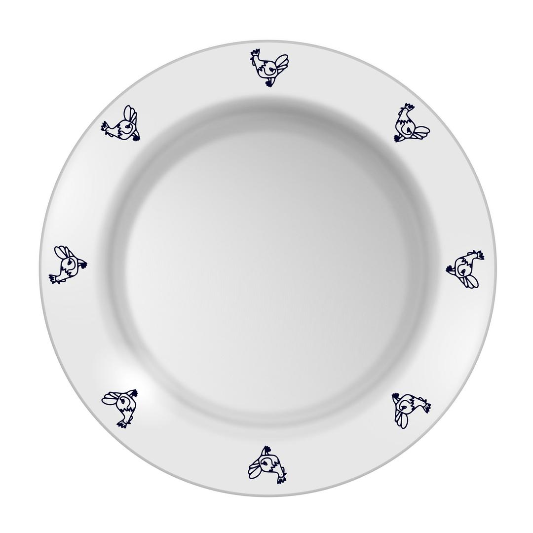 Plate with chicken pattern png transparent