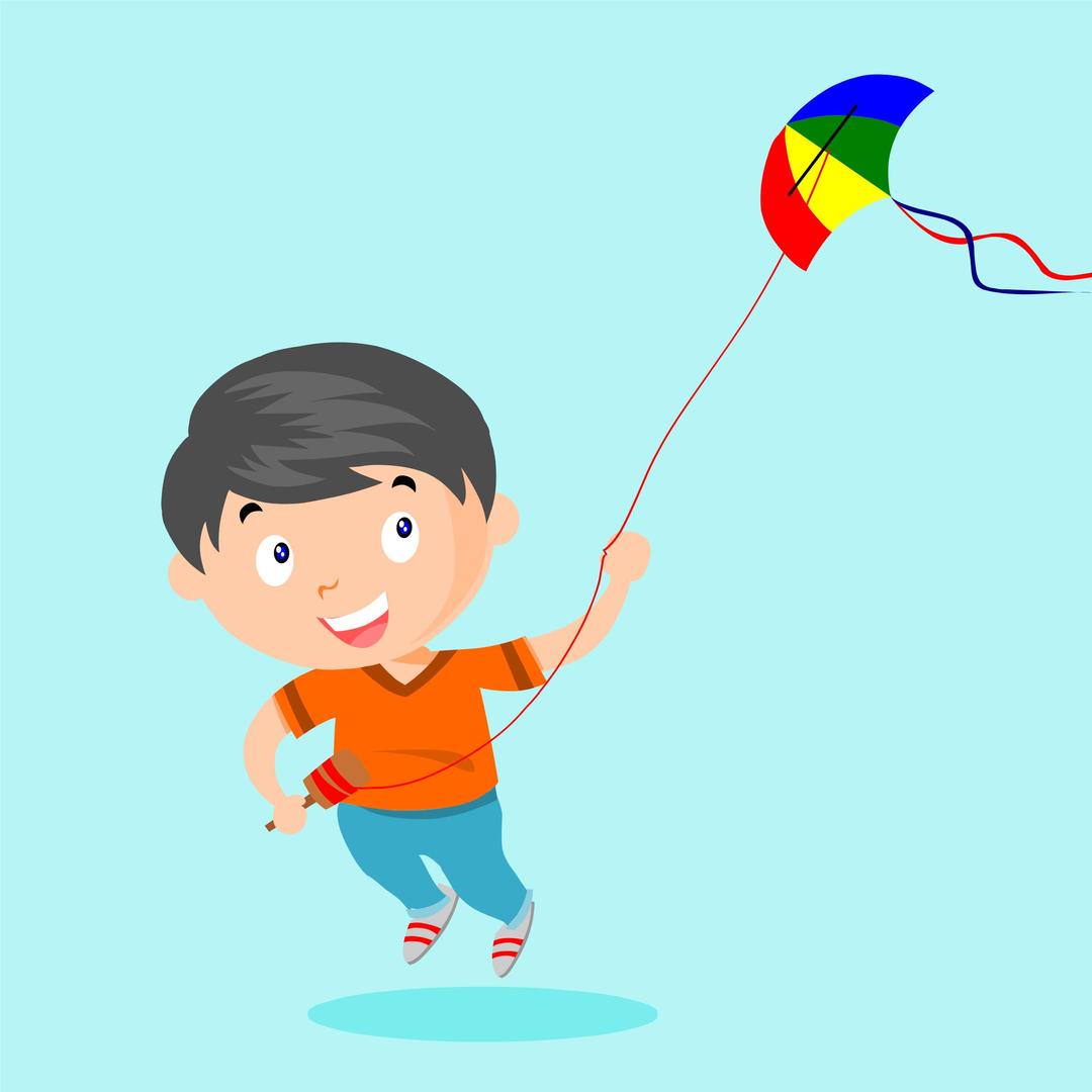 playing kite animation png transparent