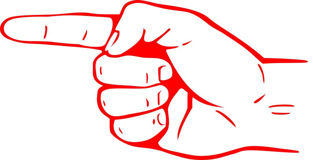 Pointing finger by Rones png transparent