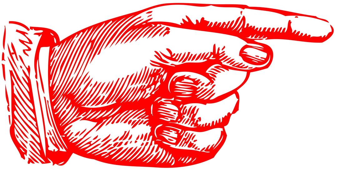 pointing hand with no white png transparent
