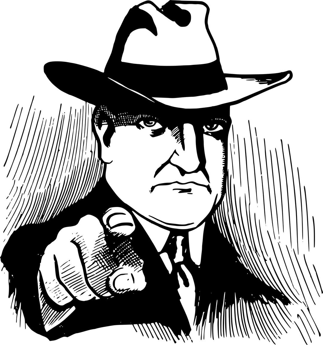 Pointing Hat Man png transparent