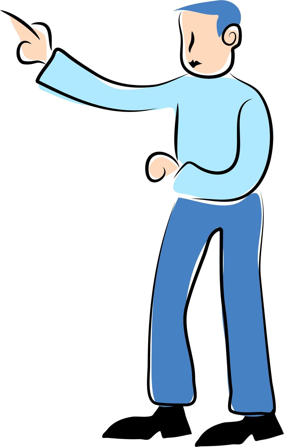 Pointing Man 2 png transparent