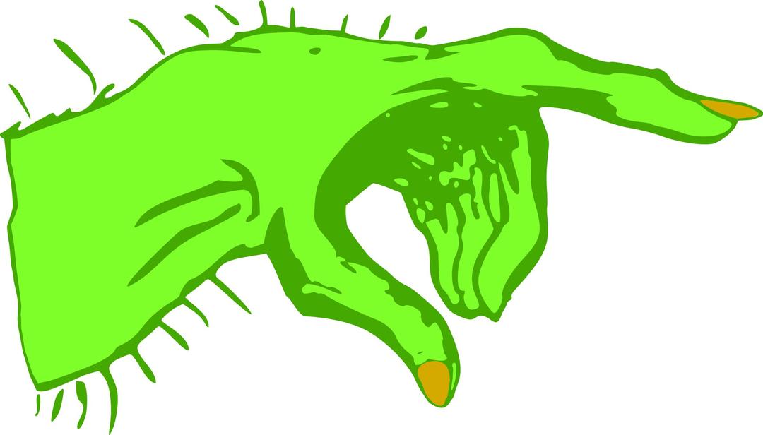 Pointing Monster Hand - Color png transparent