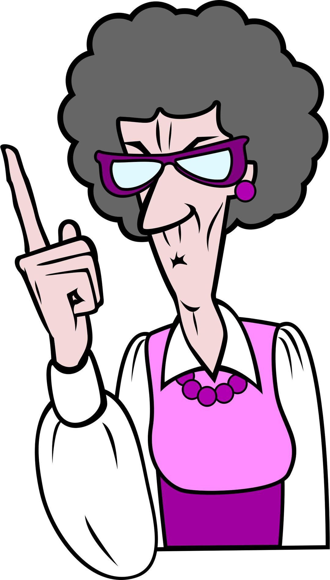 Pointing Old Woman png transparent