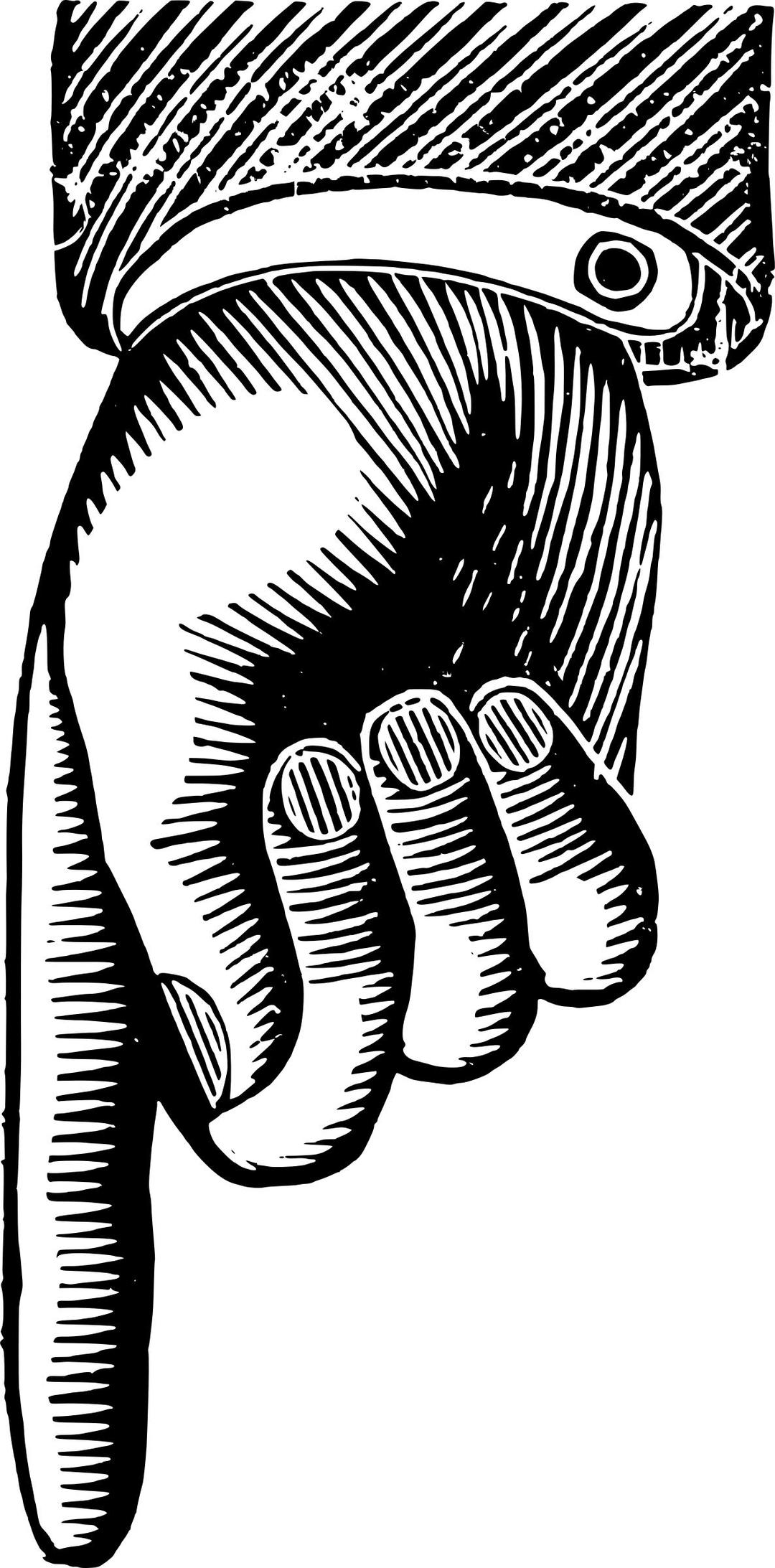 Pointy Finger Down png transparent