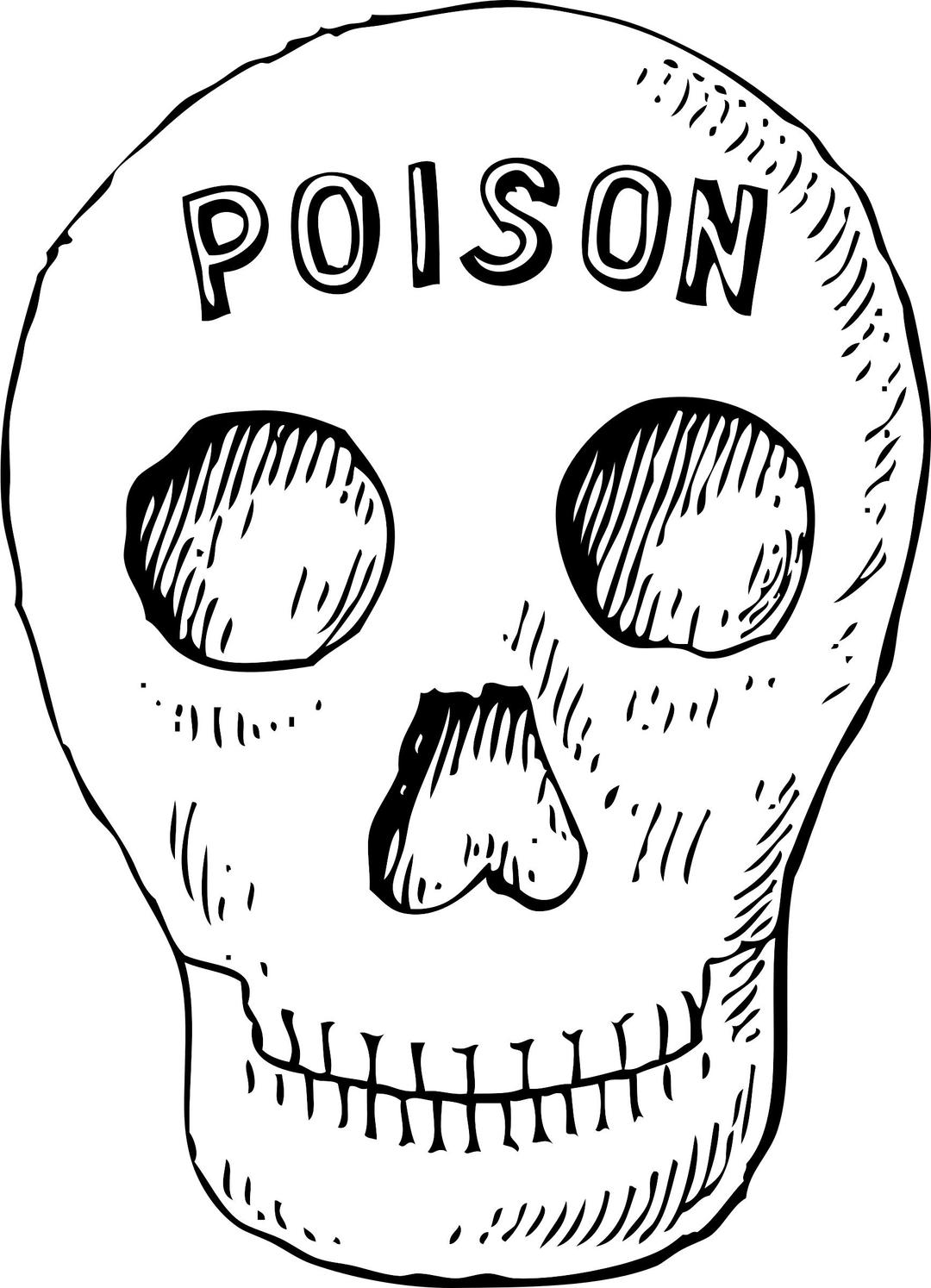 poison skull png transparent