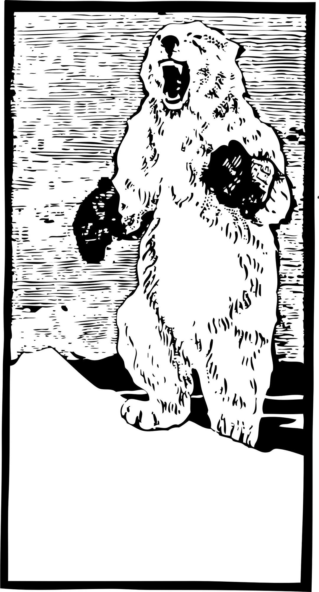 polar bear with mittens png transparent