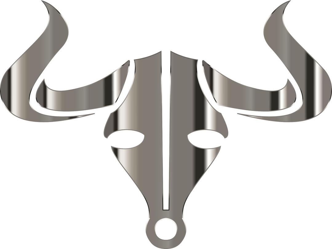 Polished Chrome Bull Icon No Background png transparent