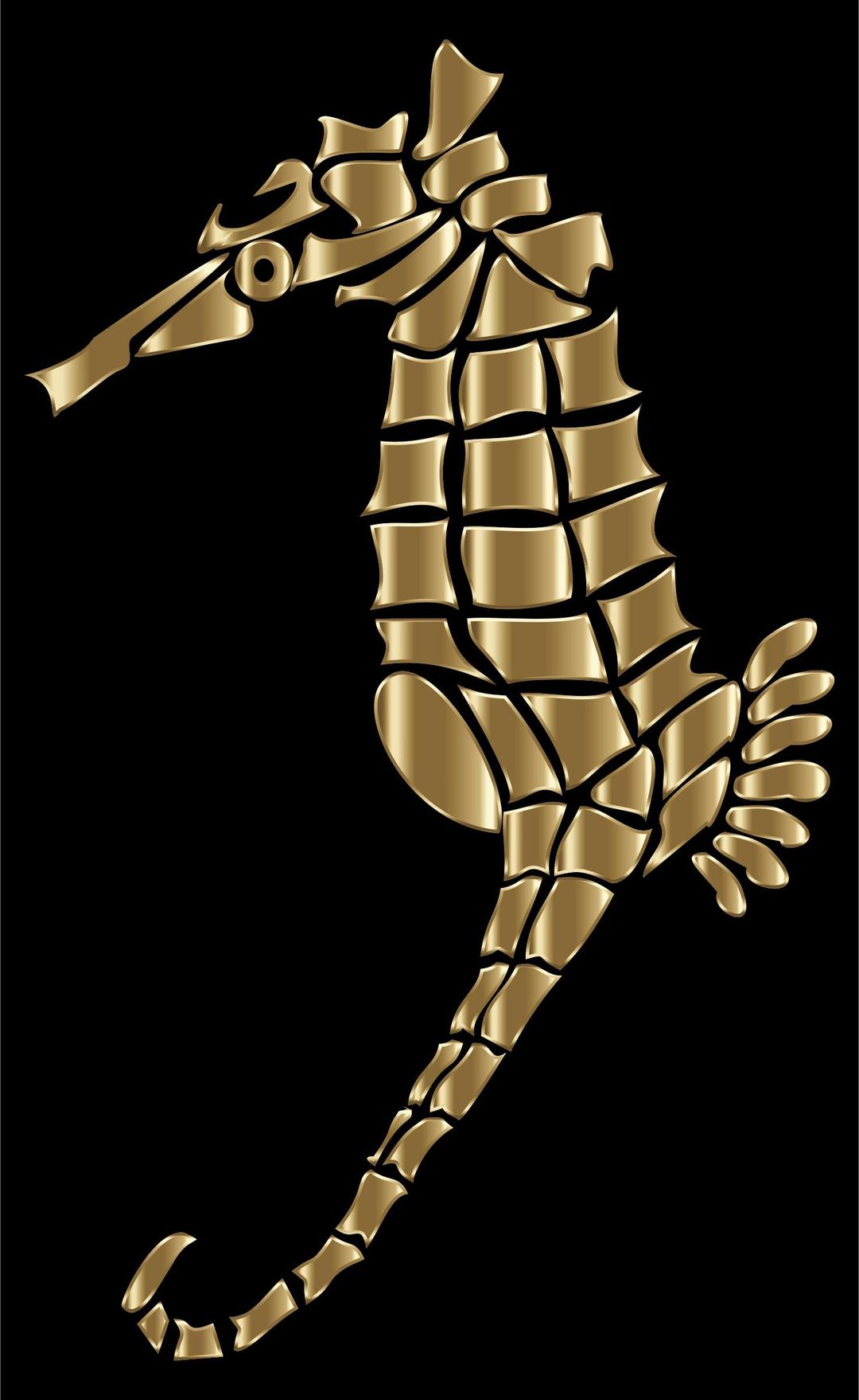 Polished Copper Stylized Seahorse Silhouette png transparent