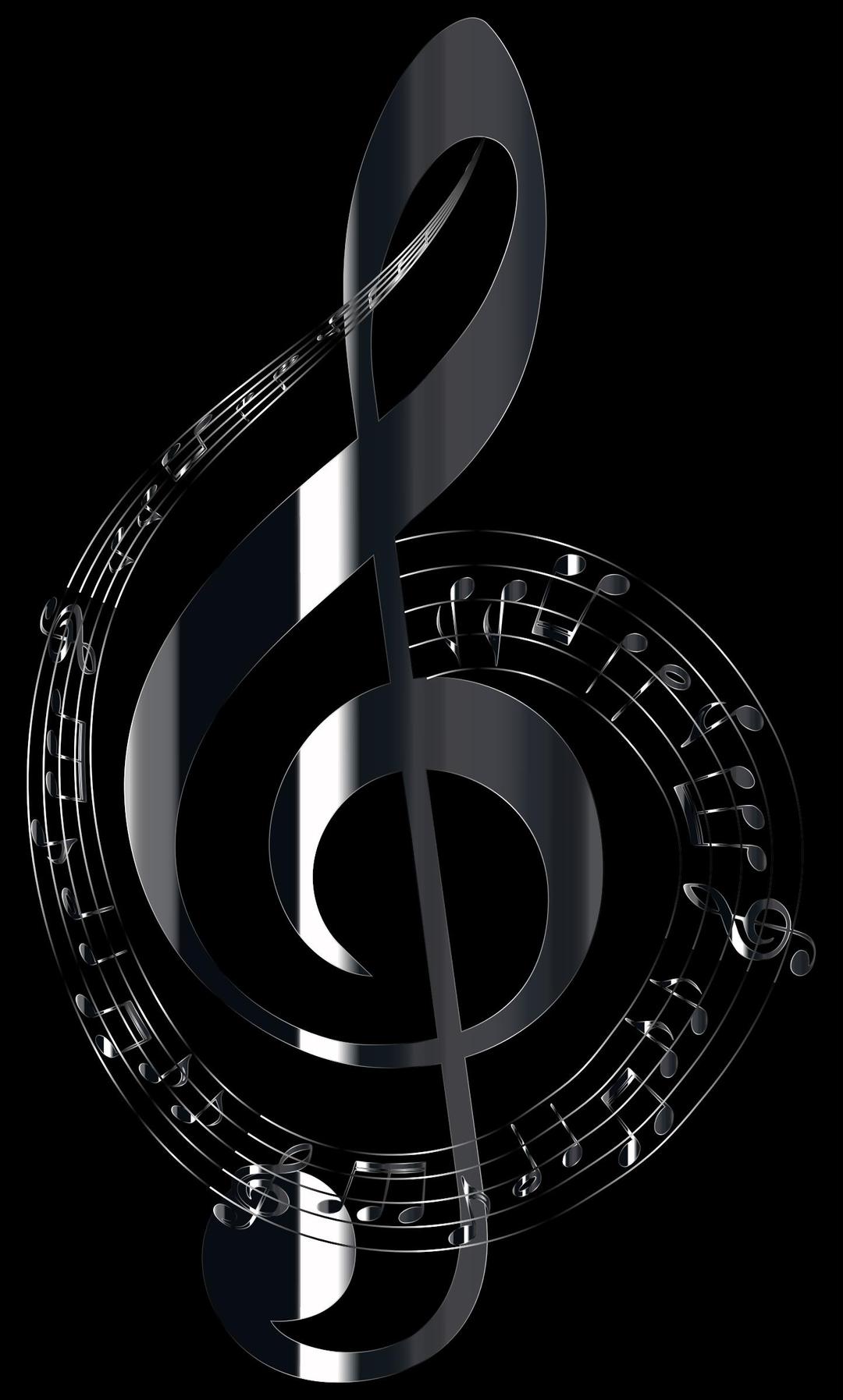 Polished Onyx Musical Notes Typography png transparent