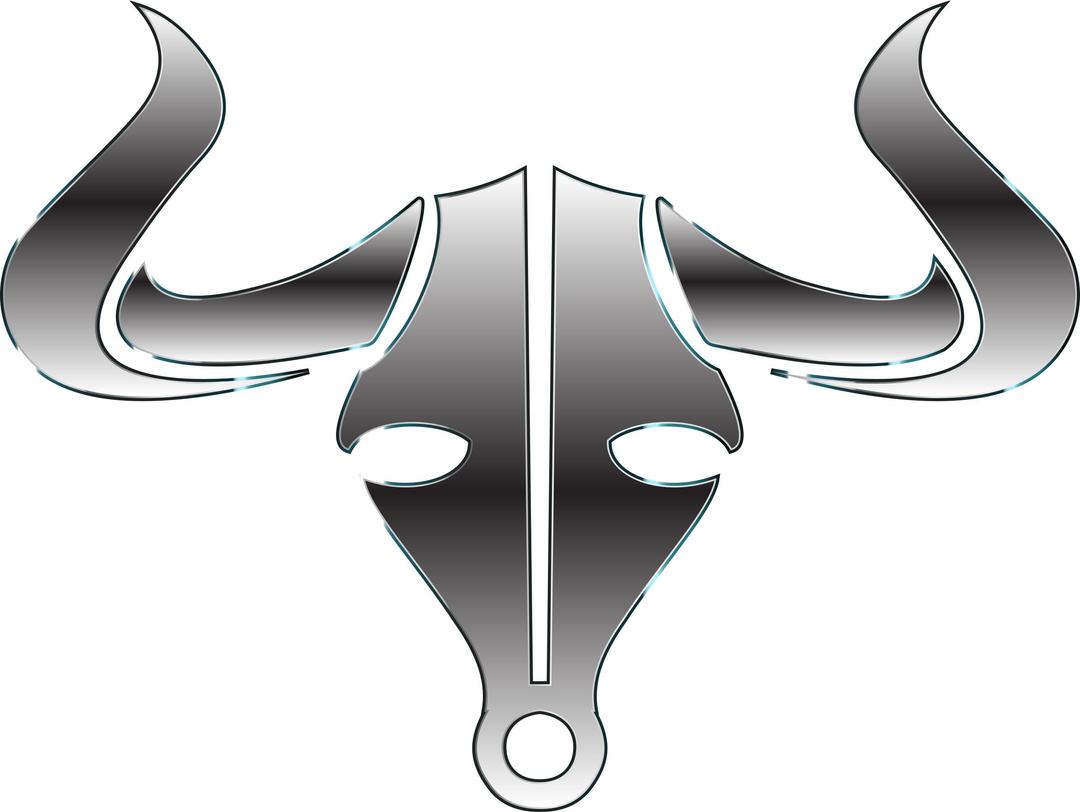 Polished Steel Bull Icon No Background png transparent