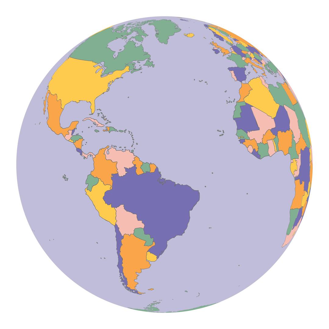 Political Map Earth Globe png transparent
