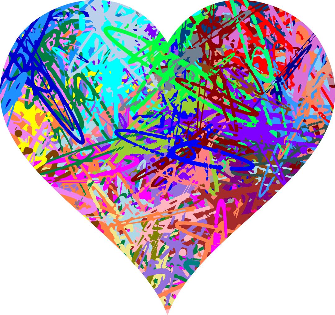Pollock heart (reduced file size) png transparent