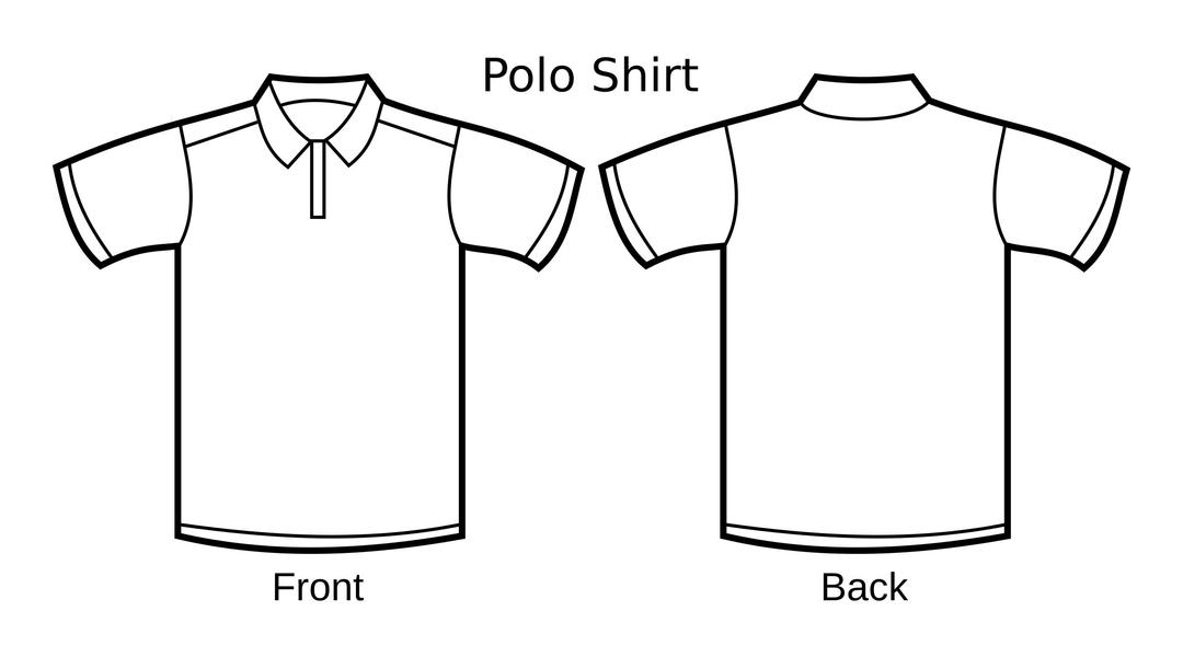 Polo Shirt Template png transparent