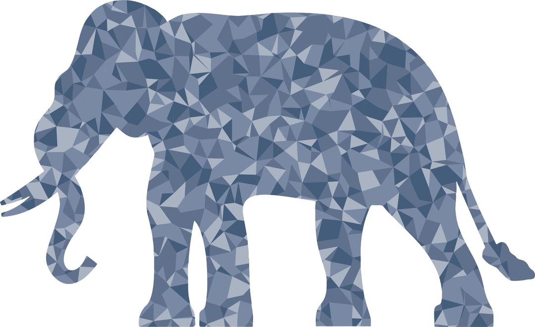 Polygonal Elephant Silhouette png transparent