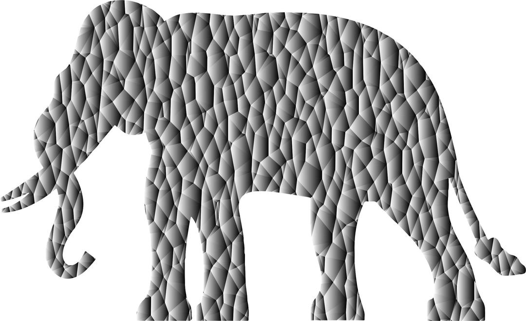 Polygonal Elephant Silhouette 2 png transparent
