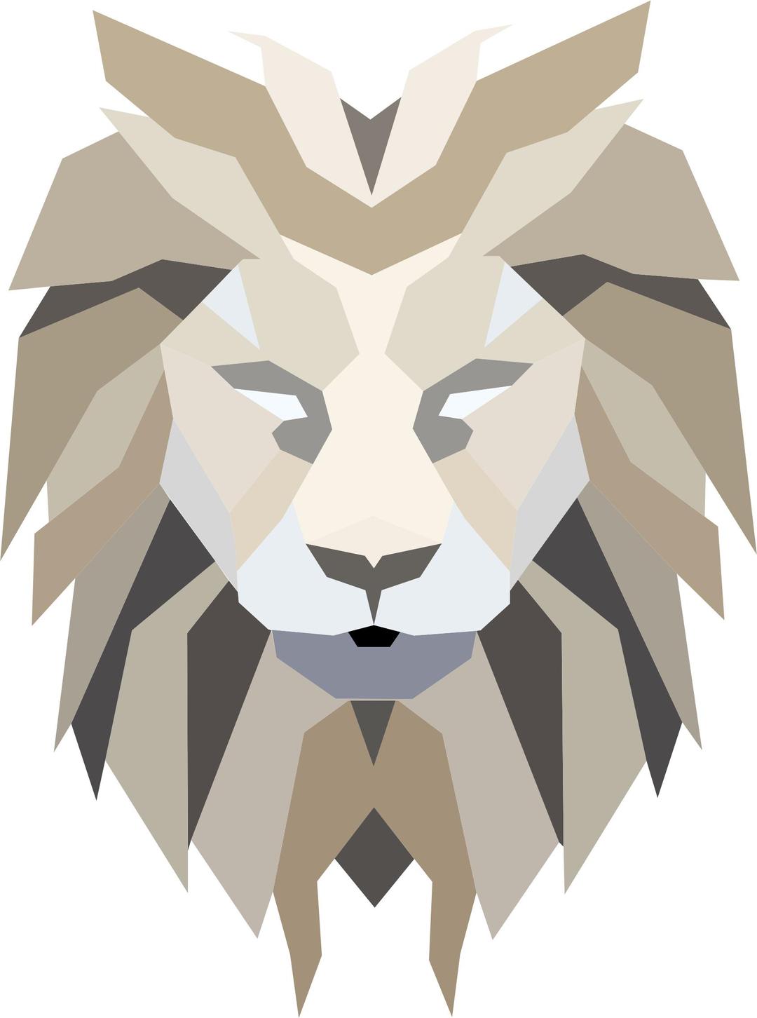 Polygonal Lion Face png transparent