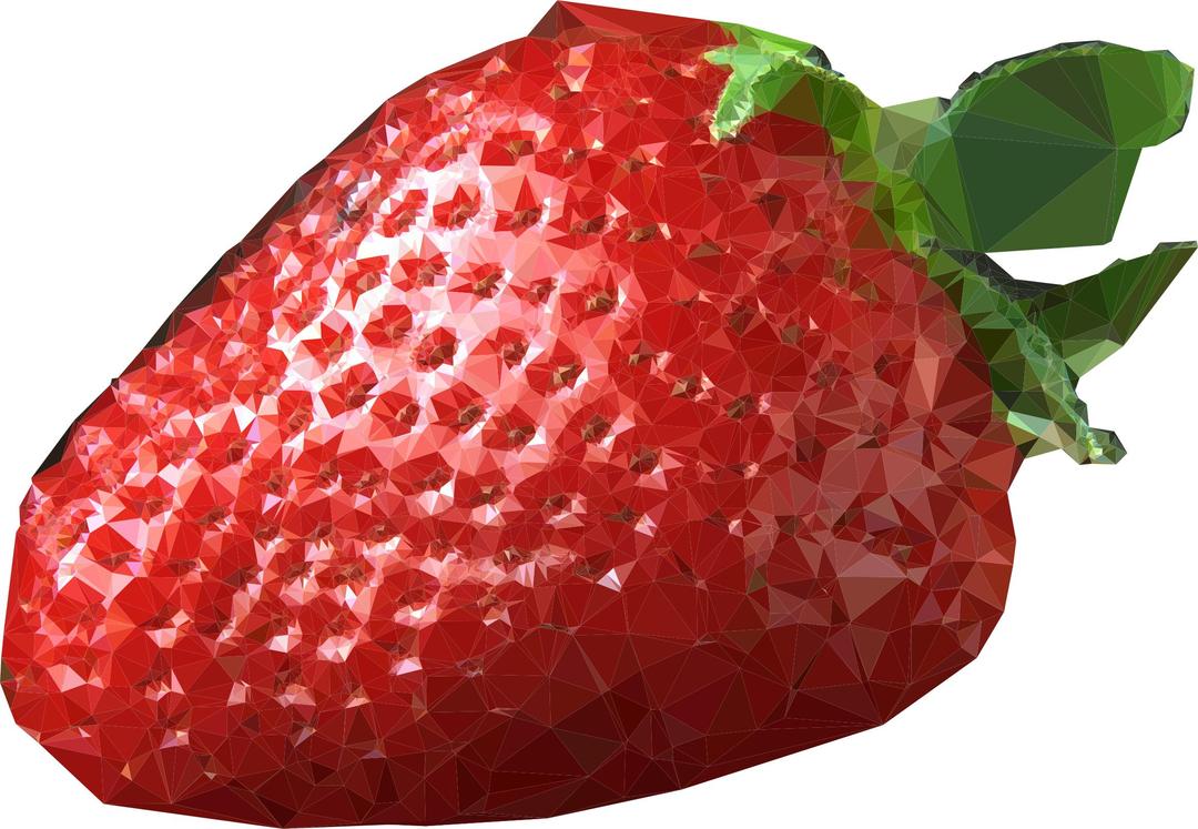 Polygonal Strawberry png transparent