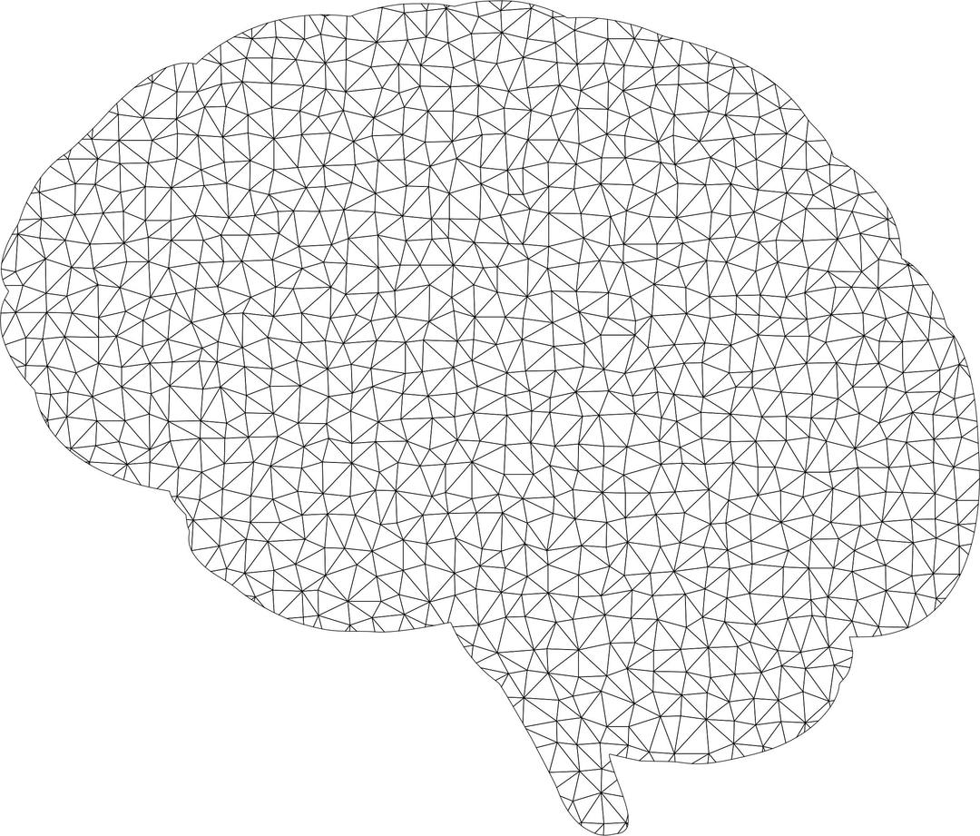 Polygonal Wireframe Brain png transparent