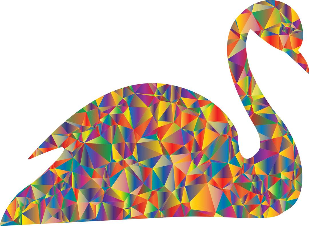 Polyprismatic Low Poly Swan png transparent