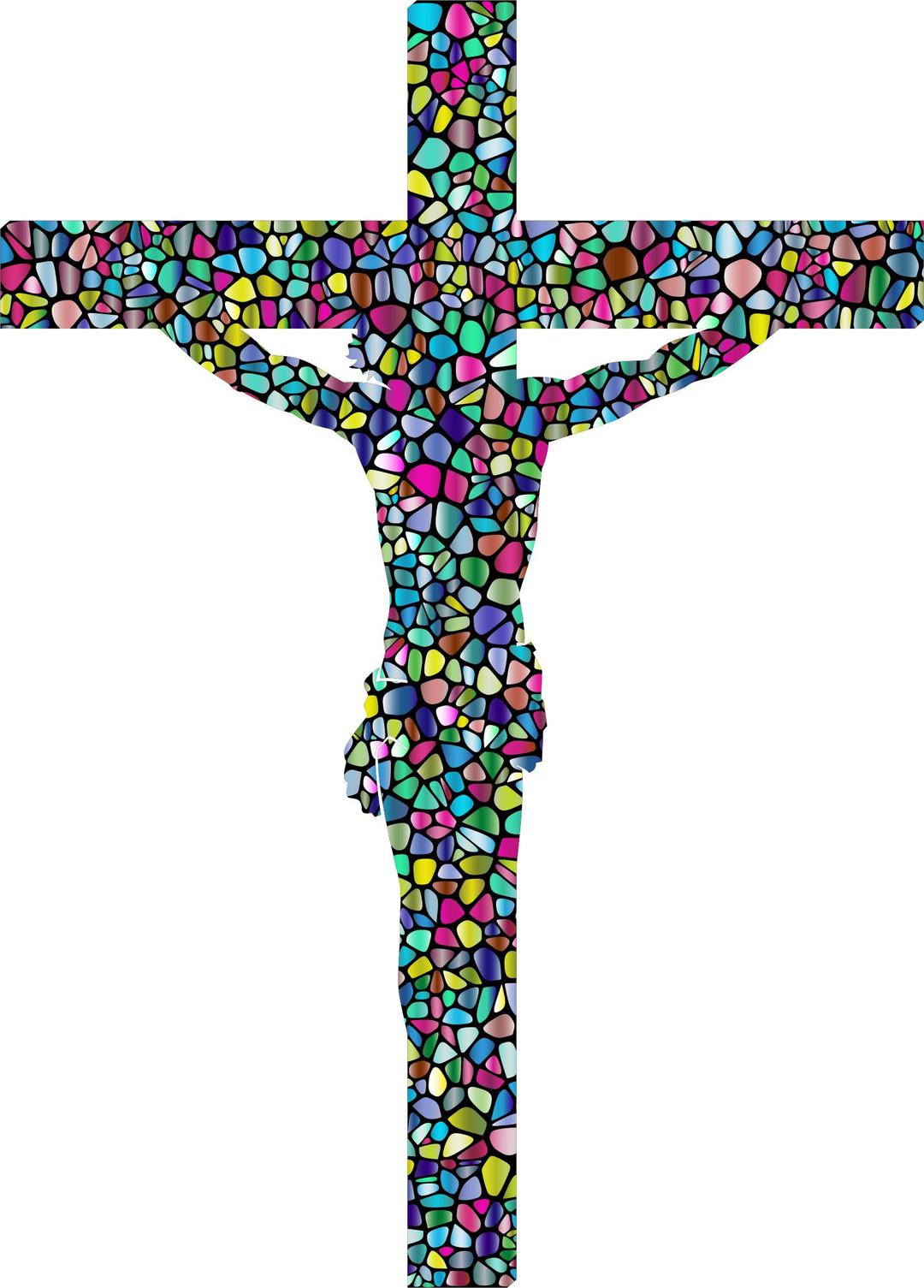 Polyprismatic Tiled Crucifix With Background png transparent