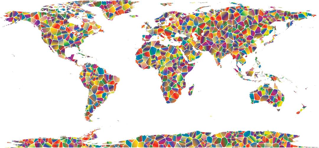 Polyprismatic Tiled World Map png transparent