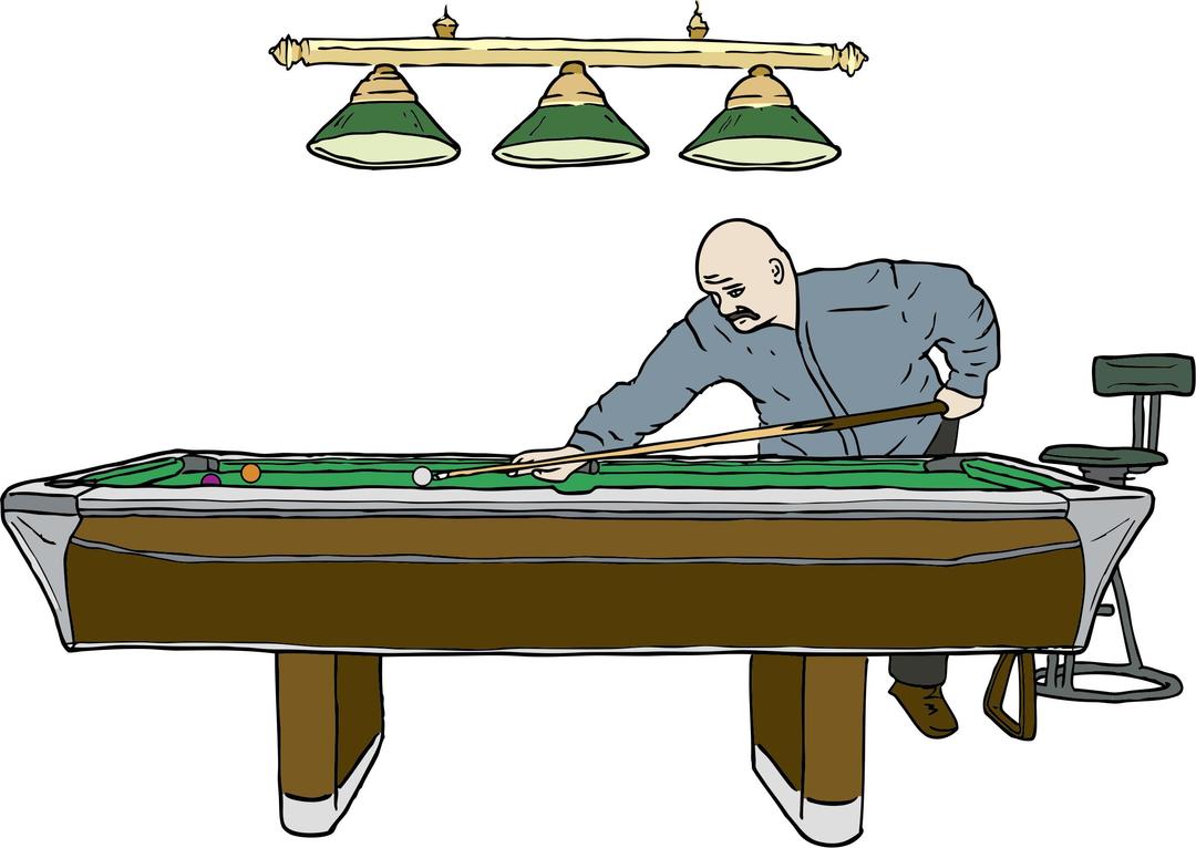 Pool Table with Player png transparent