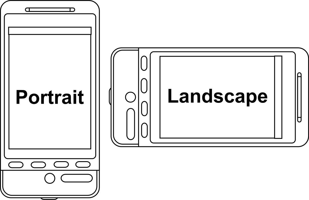 Portrait v Landscape Device Orientation png transparent