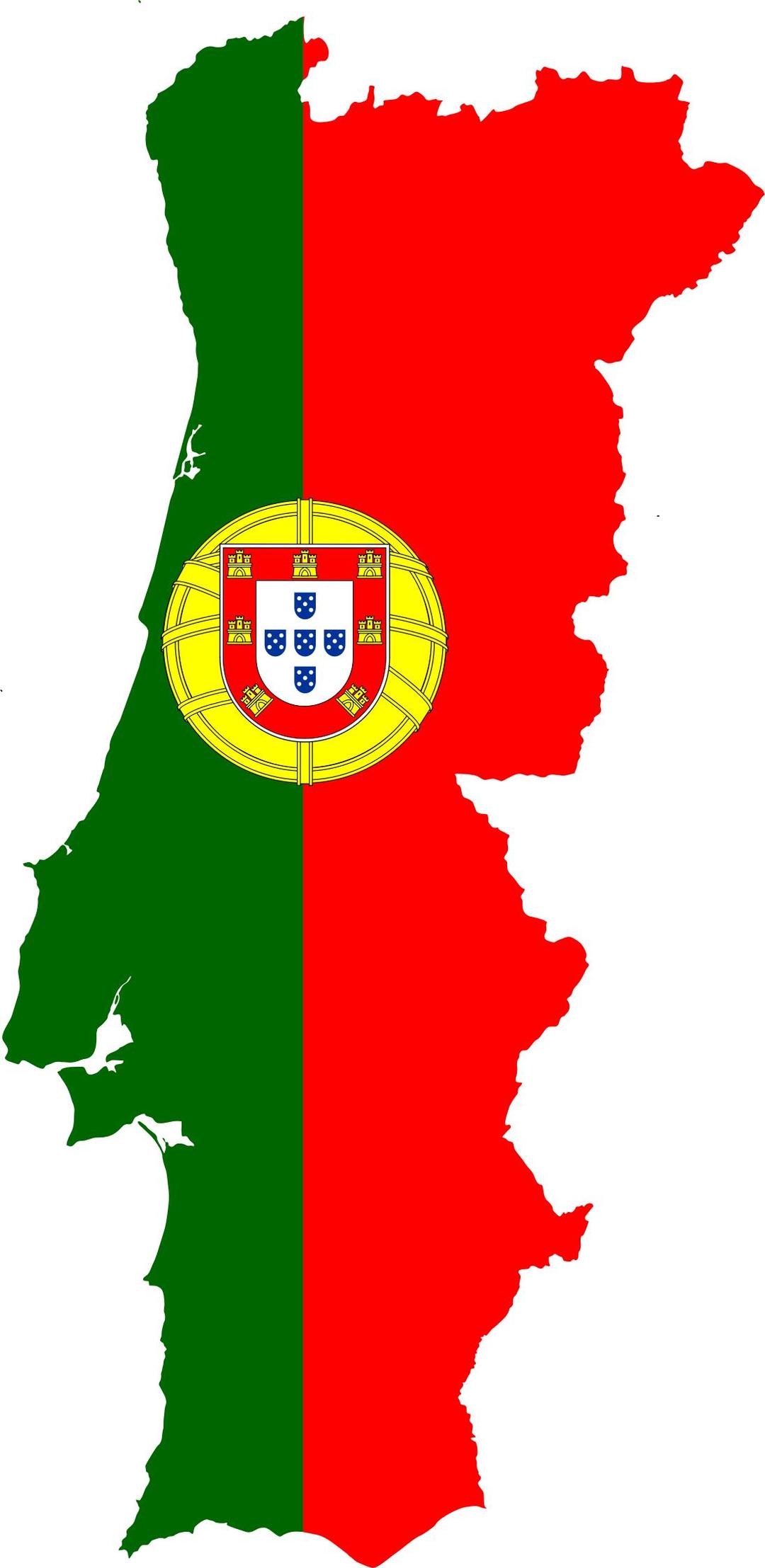 Portugal Map Flag png transparent