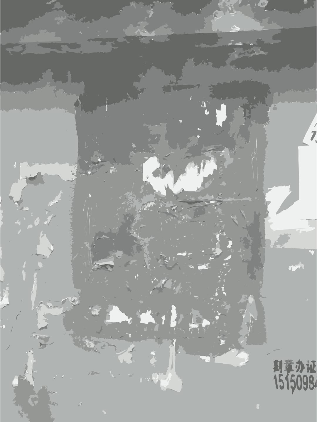 Post graffiti poster torn off gnarly png transparent