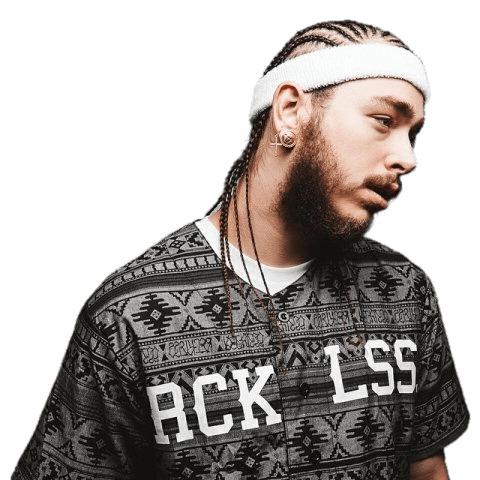 Post Malone White Hairband png transparent