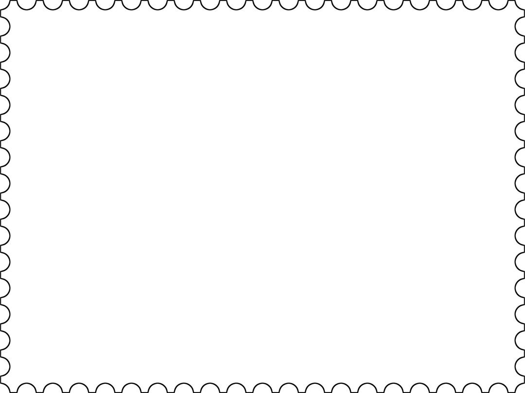 Postage stamp outline png transparent