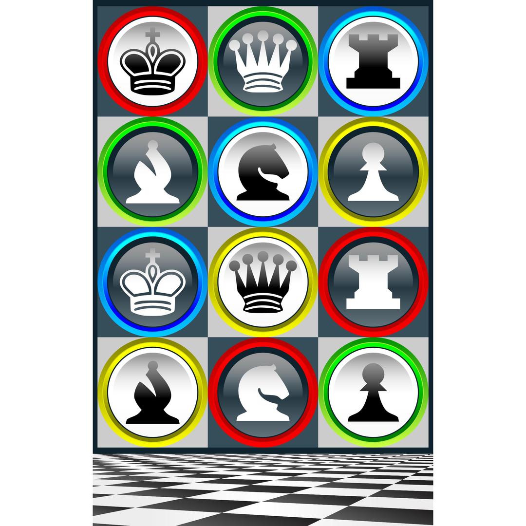 Poster Chess Patterns / Poster Patrones Ajedrez de Colores png transparent