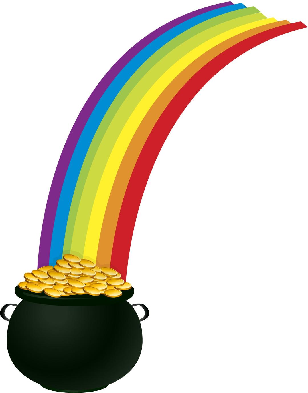 Pot-of-Gold Rainbow png transparent