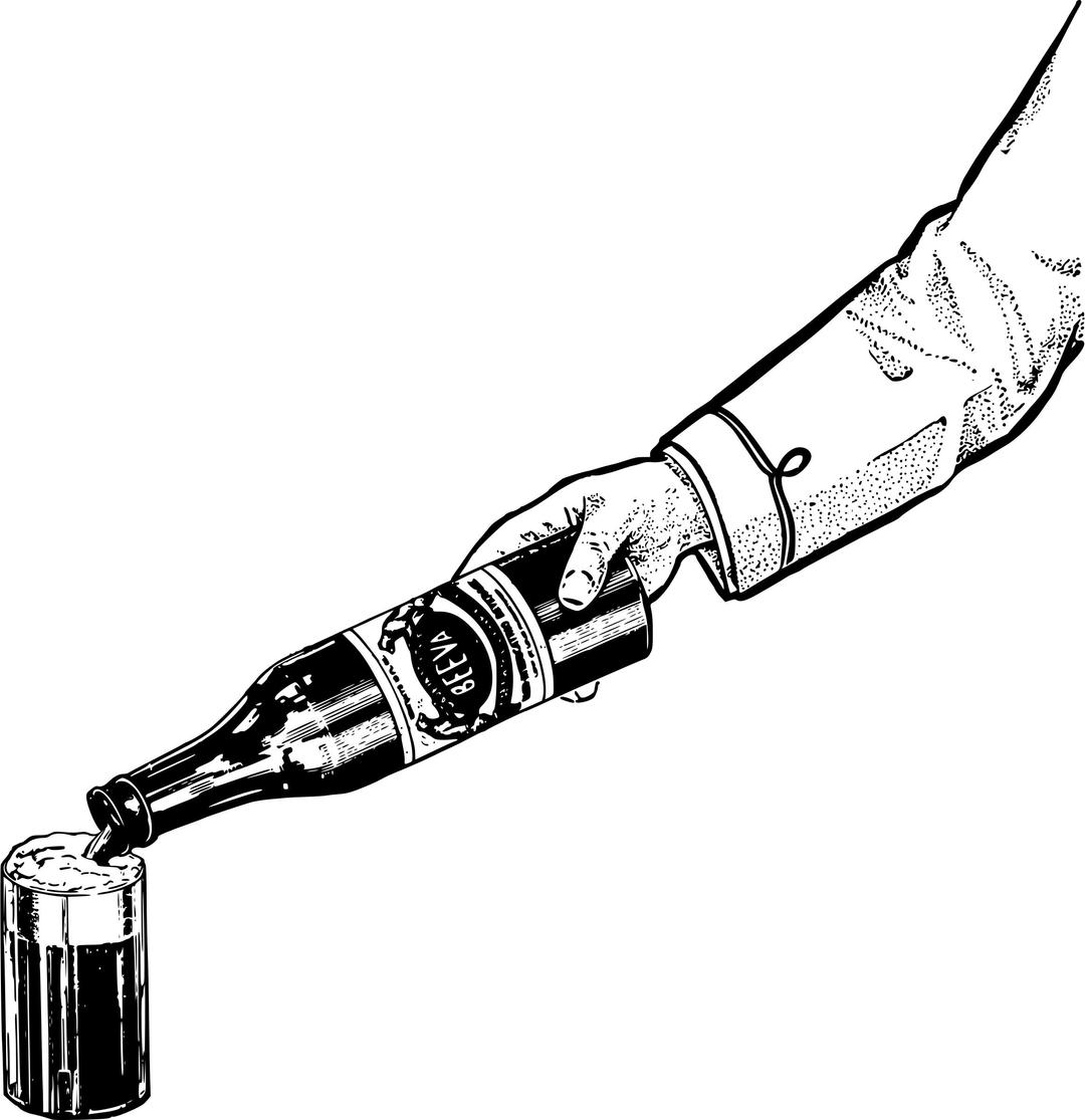 Pouring a Beer png transparent