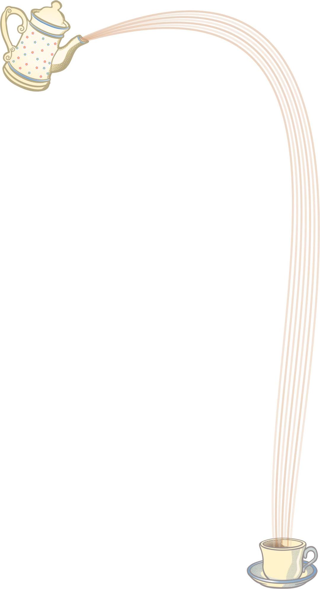 Pouring Coffee Border png transparent
