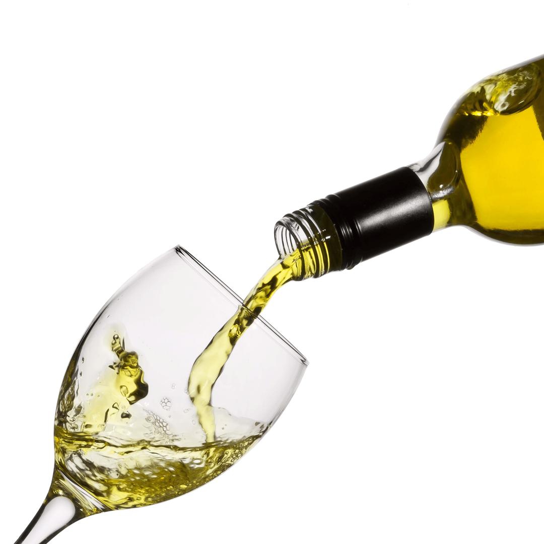Pouring White Wine Glass png transparent