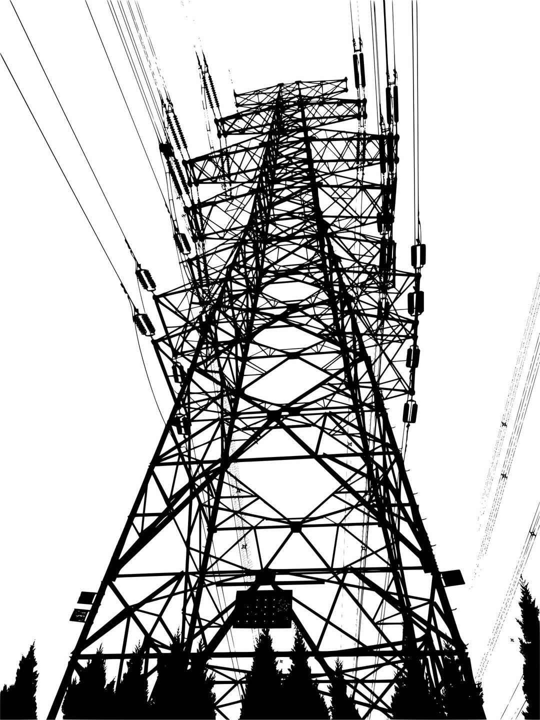 Powerlines in the Beijing populated areas - fixed png transparent