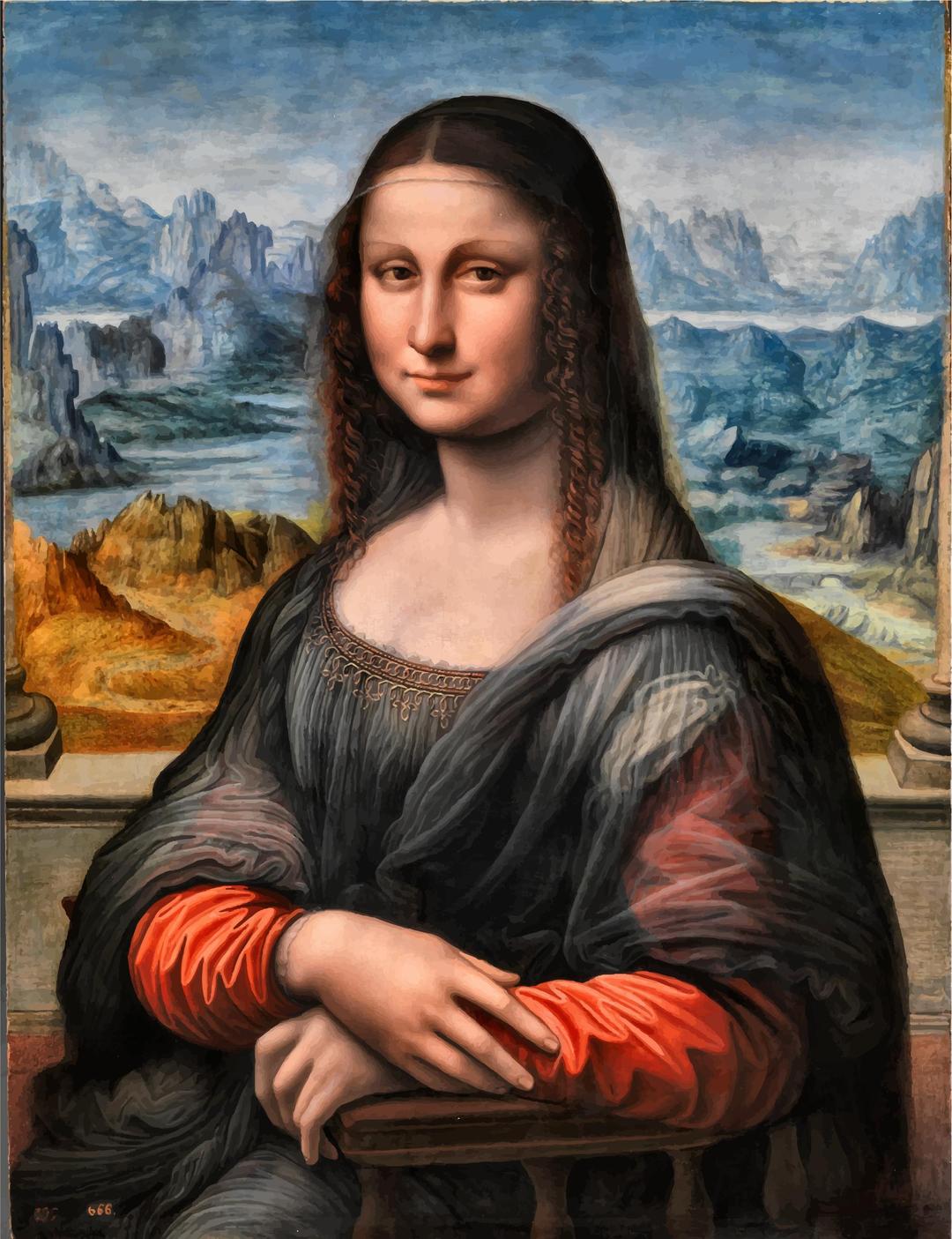 Prado Mona Lisa Enhanced Contrast png transparent