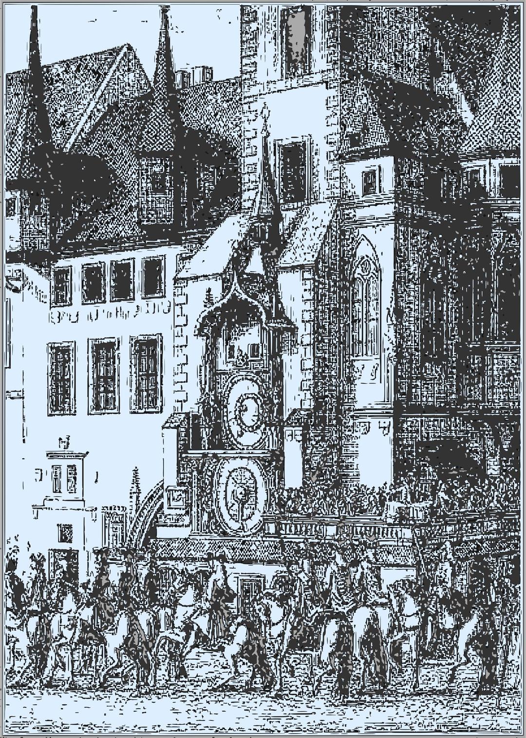 Pražský orloj r. 1743 - Prague Astronomy Clock in 1743 png transparent