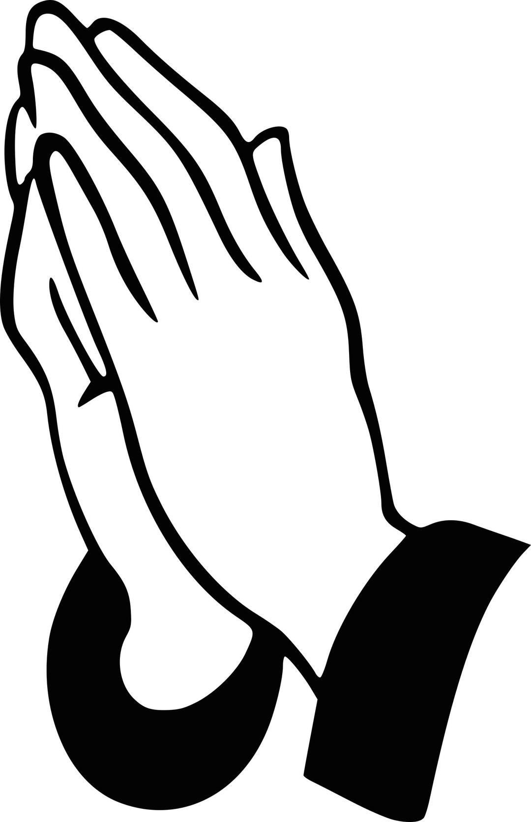 Praying hands png transparent