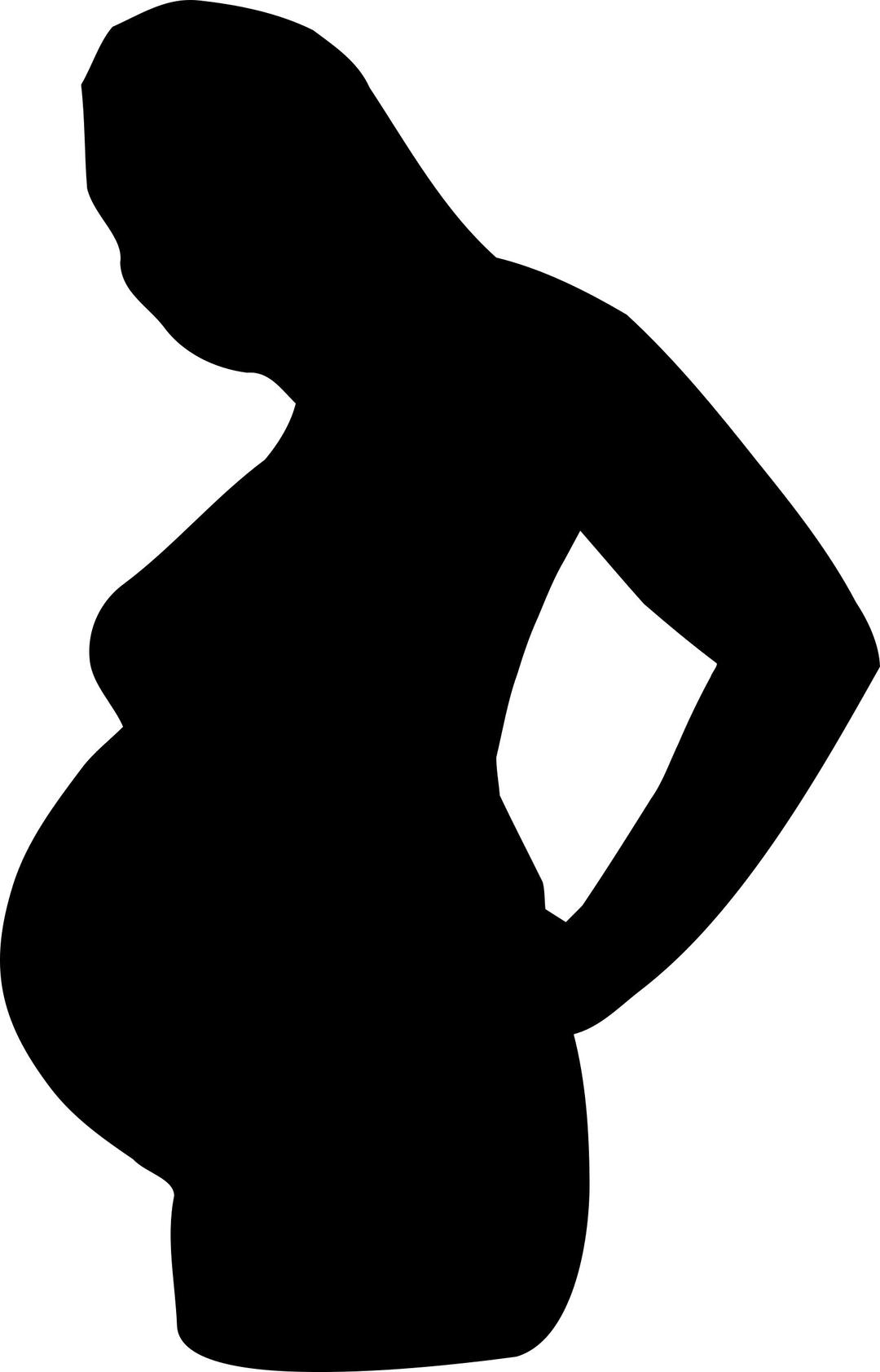 Pregnant woman silhouette png transparent