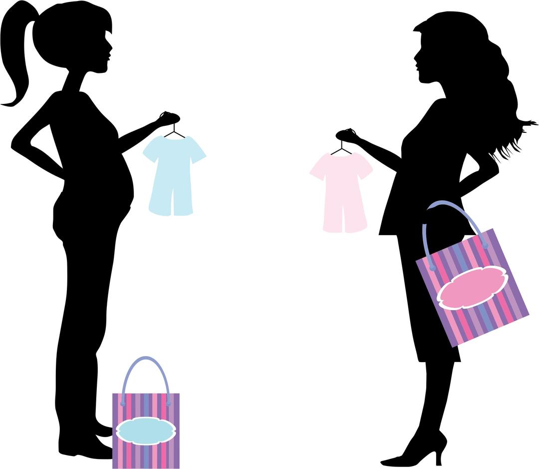 Pregnant Women Shopping png transparent