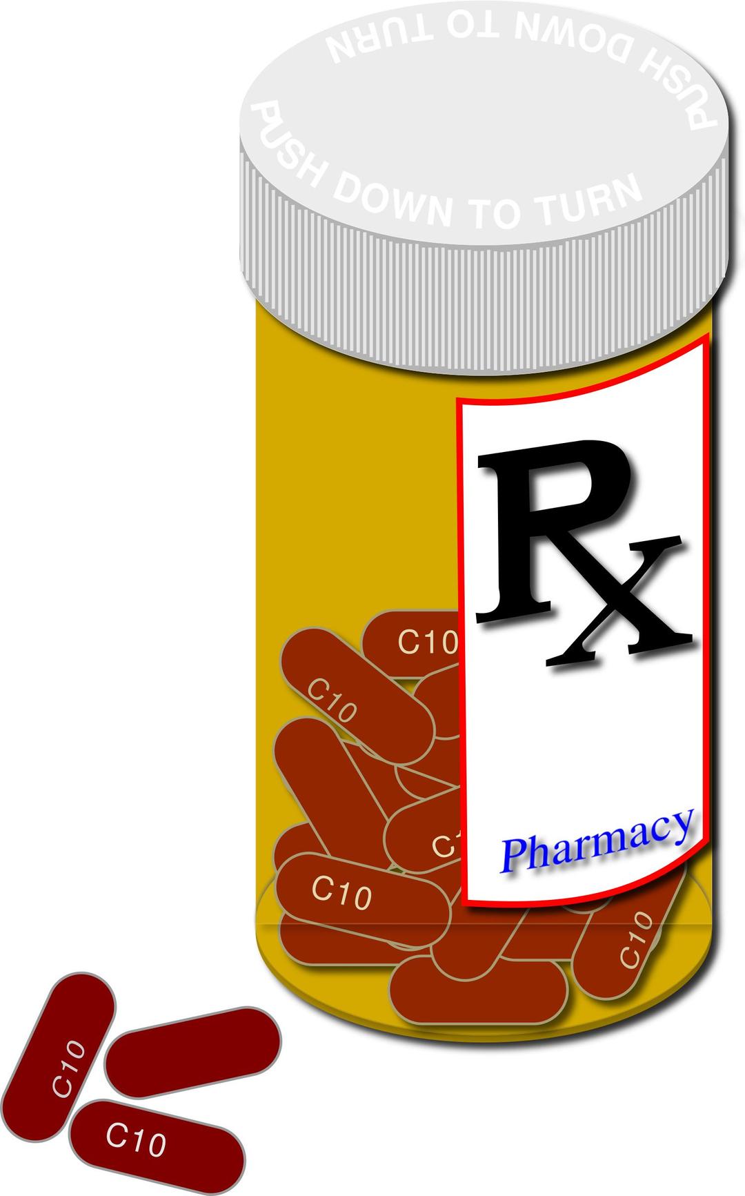 Prescription Bottle and Pills png transparent